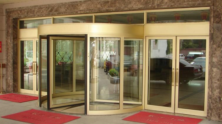 自動旋轉(zhuǎn)門三翼旋轉(zhuǎn)門產(chǎn)品圖片,自動旋轉(zhuǎn)門三翼旋轉(zhuǎn)門產(chǎn)品相冊 - 安徽合肥豪順銅門裝飾工程 - 九正